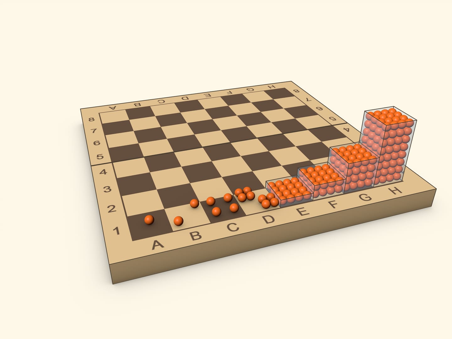 Geometric progression: the chess legend / Etudes // Mathematical